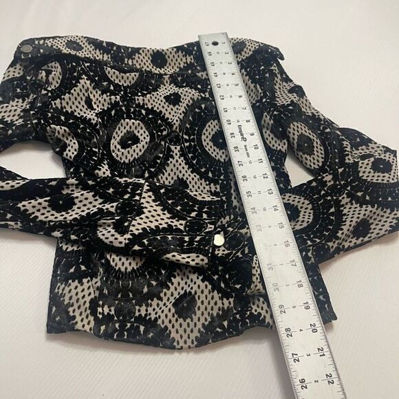 S.Y.L.K. Velvet Baroque By Zoe Karssen Black Jacket Size Small - Picture 9 of 9